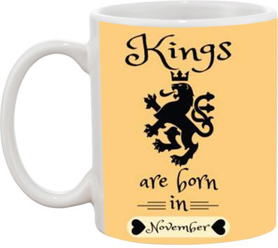 

Ashvah Kings Are Born in November Ceramic Mug(350 ml), White