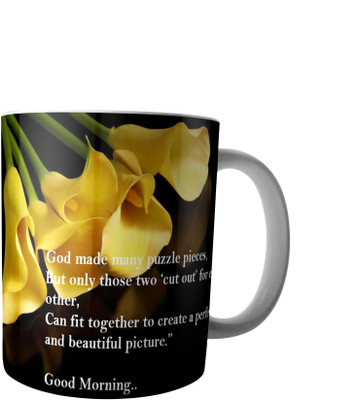 

RD Creations Specially Designed Good Morning Coffee PWMGM2083 Ceramic Mug(300 ml), Multicolor