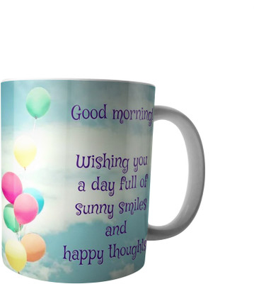 

RD Creations Specially Designed Good Morning Coffee PWMGM2099 Ceramic Mug(300 ml), Multicolor