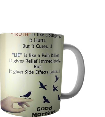 

RD Creations Specially Designed Good Morning Coffee PWMGM2114 Ceramic Mug(300 ml), Multicolor
