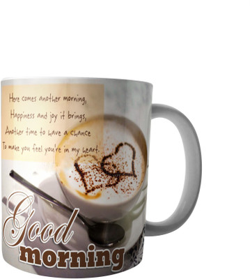 

RD Creations Specially Designed Good Morning Coffee PWMGM2086 Ceramic Mug(300 ml), Multicolor