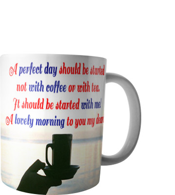 

RD Creations Specially Designed Good Morning Coffee PWMGM2028 Ceramic Mug(300 ml), Multicolor