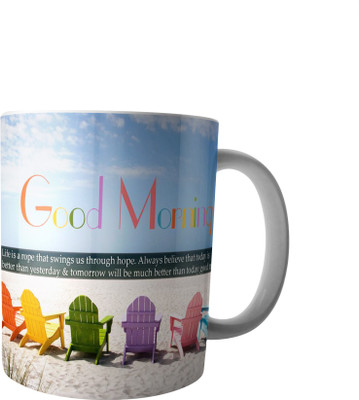

RD Creations Specially Designed Good Morning Coffee PWMGM2069 Ceramic Mug(300 ml), Multicolor
