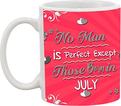 

Ashvah Man Born in July Ceramic Mug(350 ml), White