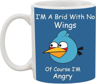 

Ashvah Angry Birds Ceramic Mug(350 ml), White