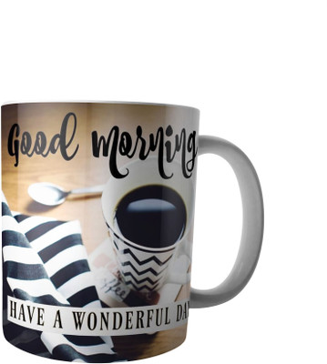 

RD Creations Specially Designed Good Morning Coffee PWMGM2077 Ceramic Mug(300 ml), Multicolor