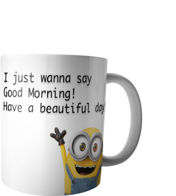 

RD Creations Specially Designed Good Morning Coffee PWMGM2041 Ceramic Mug(300 ml), Multicolor
