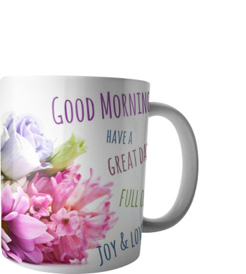 

RD Creations Specially Designed Good Morning Coffee PWMGM2108 Ceramic Mug(300 ml), Multicolor
