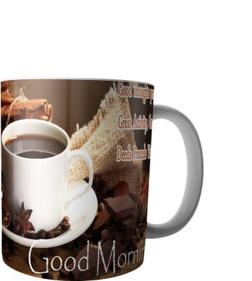 

RD Creations Specially Designed Good Morning Coffee PWMGM2060 Ceramic Mug(300 ml), Multicolor