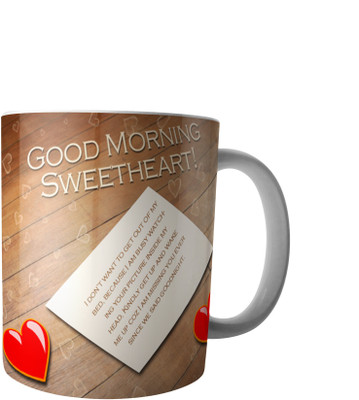 

RD Creations Specially Designed Good Morning Coffee PWMGM2062 Ceramic Mug(300 ml), Multicolor