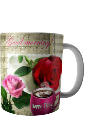 

RD Creations Specially Designed Good Morning Coffee PWMGM2081 Ceramic Mug(300 ml), Multicolor