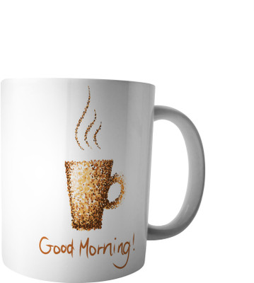 

RD Creations Specially Designed Good Morning Coffee PWMGM2046 Ceramic Mug(300 ml), Multicolor