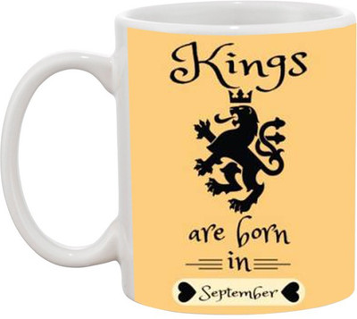 

Ashvah Kings Are Born in September Ceramic Mug(350 ml), White