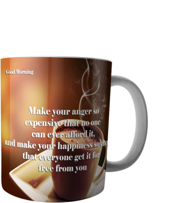 

RD Creations Specially Designed Good Morning Coffee PWMGM2036 Ceramic Mug(300 ml), Multicolor