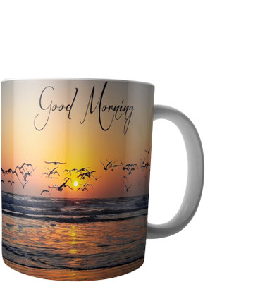 

RD Creations Specially Designed Good Morning Coffee PWMGM2037 Ceramic Mug(300 ml), Multicolor