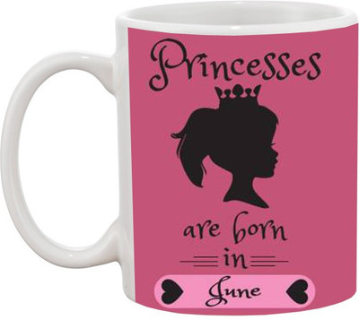 

Ashvah Princess Are Born in June Ceramic Mug(350 ml), White