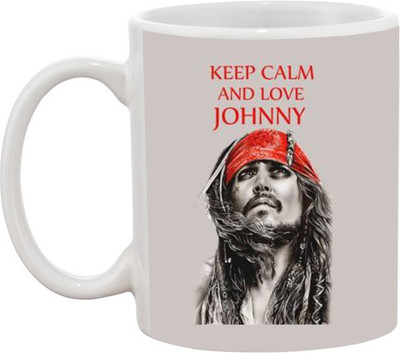 

Ashvah Johnny Depp Ceramic Mug(350 ml), White