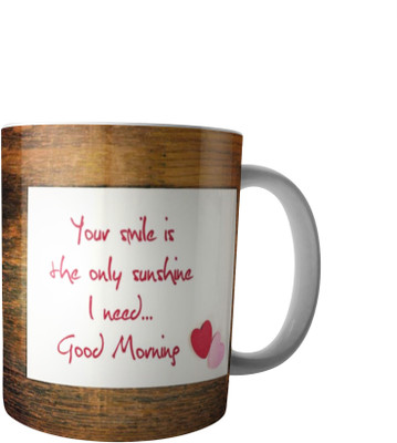 

RD Creations Specially Designed Good Morning Coffee PWMGM2068 Ceramic Mug(300 ml), Multicolor