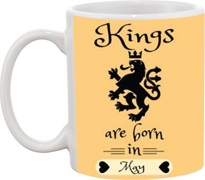 

Ashvah Kings Are Born in May Ceramic Mug(350 ml), White