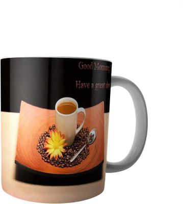 

RD Creations Specially Designed Good Morning Coffee PWMGM2022 Ceramic Mug(300 ml), Multicolor