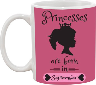 

Ashvah Princess Are Born in September Ceramic Mug(350 ml), White