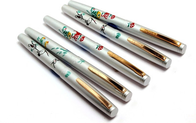 

ledos Hero 343 Model Art Handmade Painting On Body Iridium Nib Fountain Pen(Pack of 5)