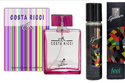 TFZ Signature Exotic Costa Ricci and Feel Perfume Combo 300ML Eau de Parfum - 200 ml(For Men & Women)