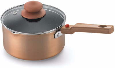 

Prestige Omega Marble Milk Pan 0 cm diameter with Lid(Aluminium, Non-stick, Induction Bottom), Black;brown