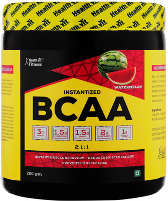 

HealthVit Fitness BCAA 6000, 200g Powder Pre/Post Workout Supplement BCAA(200 g, Watermelon)