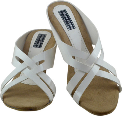 

Mega Steps Women White Heels