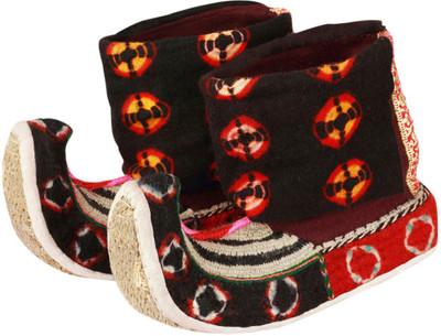 

SOIL Ladakhi Thigma Design Pabus, Handstitched in Pure Sheep Wool Espadrilles For Women(Multicolor