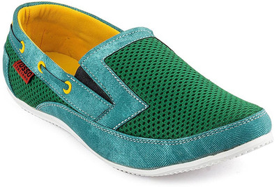 

Rosso Italiano Mens Casual Shoes Loafers For Men(Green