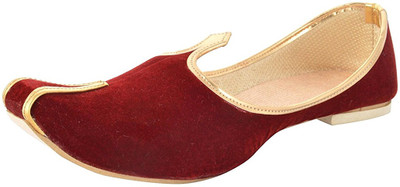 

Ramraj Men Synthetic Wedding Mojari Jutis For Men(Red