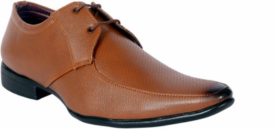 

Shoebook Mens Tan Genuine Leather Formal Shoes Lace Up For Men(Black