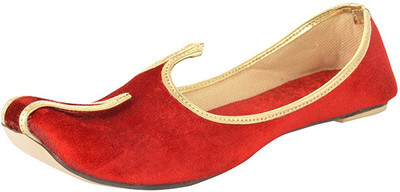 

Ramraj Men Synthetic Wedding Mojari Jutis For Men(Red