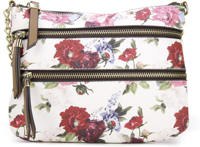 

Call It Spring Women Casual White Genuine Leather Sling Bag