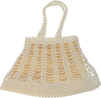 

Padma Enterprises Padma HandiCrafts Hand-Held Bag (Pearls) School Bag(White, 20 L)
