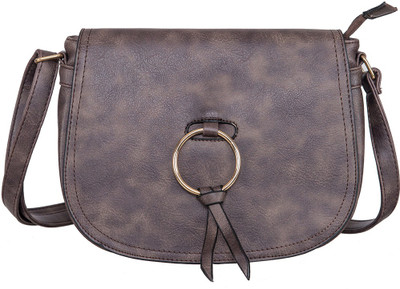

peaubella Women Casual Grey Leatherette Sling Bag