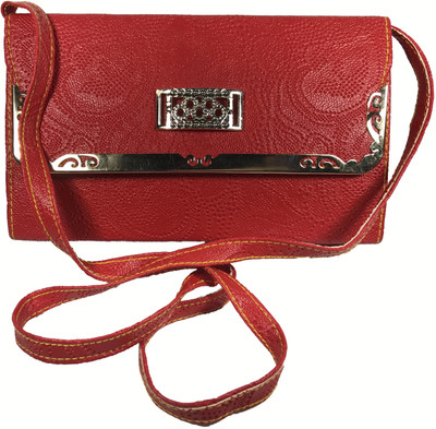 

Bizarre Vogue Women Casual Red PU Sling Bag