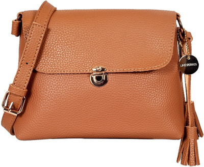 

Lino Perros Women Casual Brown Leatherette Sling Bag