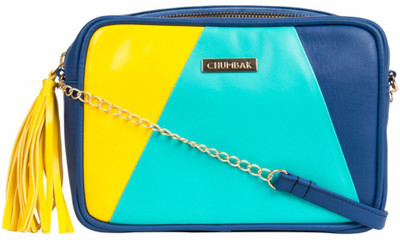 

Chumbak Women Casual Blue PU, Polyester Sling Bag