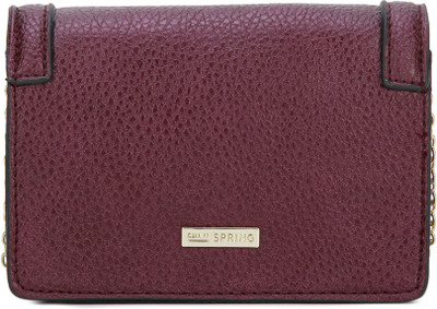 

Call It Spring Women Formal Maroon Genuine Leather Sling Bag