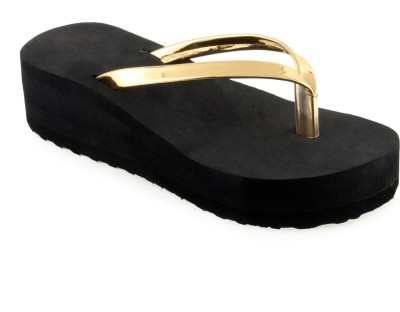 Shoe Lab Women Flip Flops(Gold 3.5)