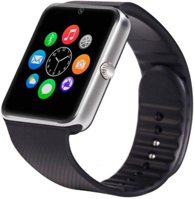 

RJD gt08 silver Fitness Smartwatch(Black Strap Regular)