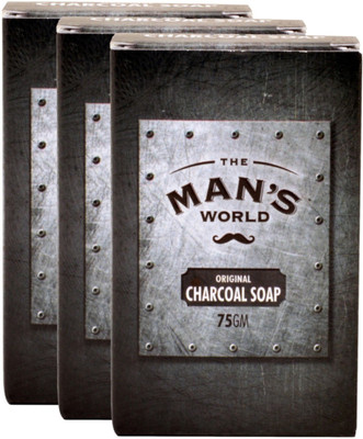 

The Man's World Charcoal Soap - 75g (set of 3)(225 g)