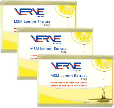 

Verve MSM Lemon Extract Soap - Natural Beauty Mineral 270 gm (Pack of 3)(270 g, Pack of 3)