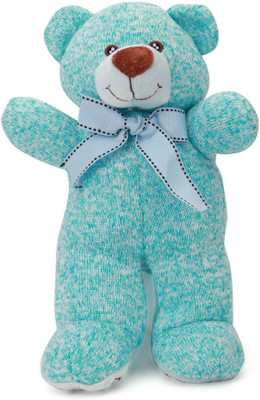 Starwalk Bear Plush Seagreen Colour with Bow 23 cm - 23 cm(Multicolor)