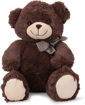

Starwalk Bear Plush Blackish Brown Colour with Side Checkered Bow - 30 cm(Multicolor)
