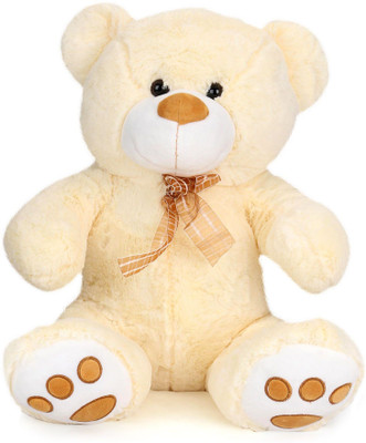 

Starwalk Bear Plush Light Creamy Yellow Colour with Ribbon 43 cm - 43 cm(Multicolor)
