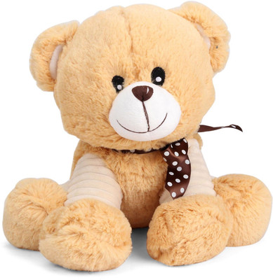 

Starwalk Squating Bear Plush Brown Colour with Ribbon 25 cm - 25 cm(Multicolor)